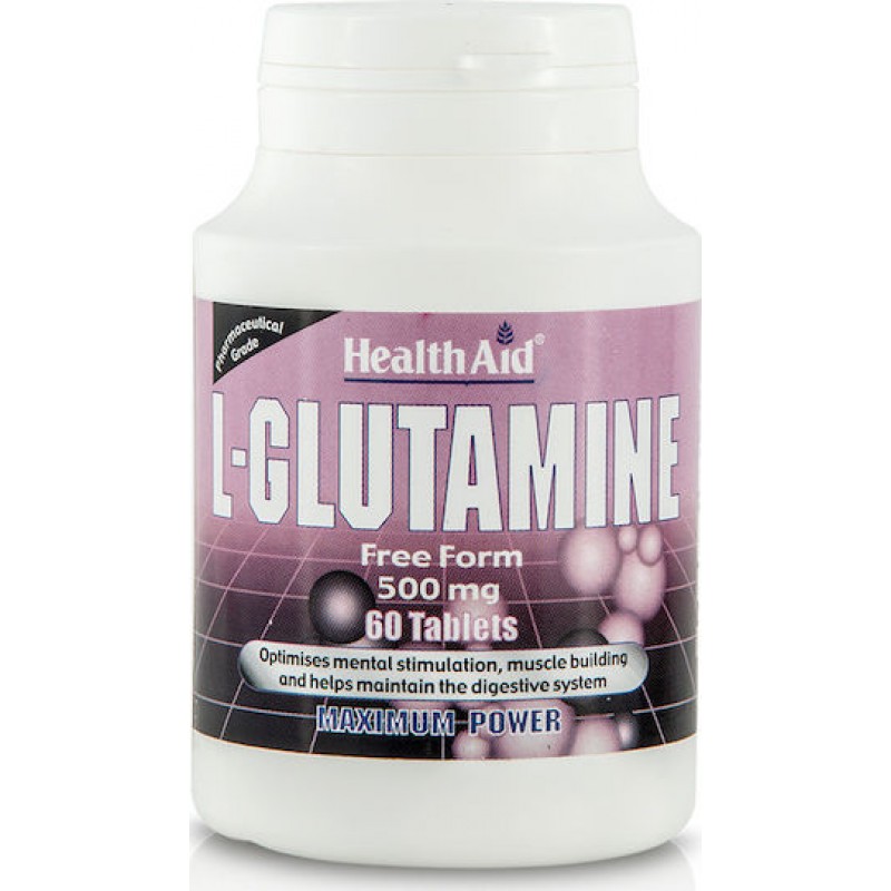 Health Aid L-Glutamine 60 Ταμπλέτες Unflavoured