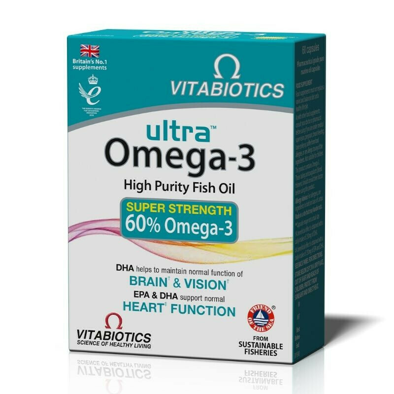 Vitabiotics Ultra Omega-3 Ιχθυέλαιο 60 Κάψουλες