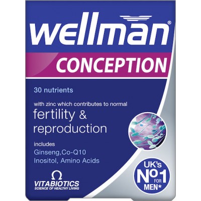 Vitabiotics Wellman Conception Fertility & Reproduction Συμπλήρωμα για τη Γονιμότητα 30 ταμπλέτες