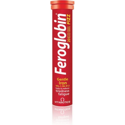 Vitabiotics Feroglobin® Fizz με Βιταμίνη B6 Σίδηρος & Βιταμίνες 20 αναβράζοντα δισκία Πορτοκάλι