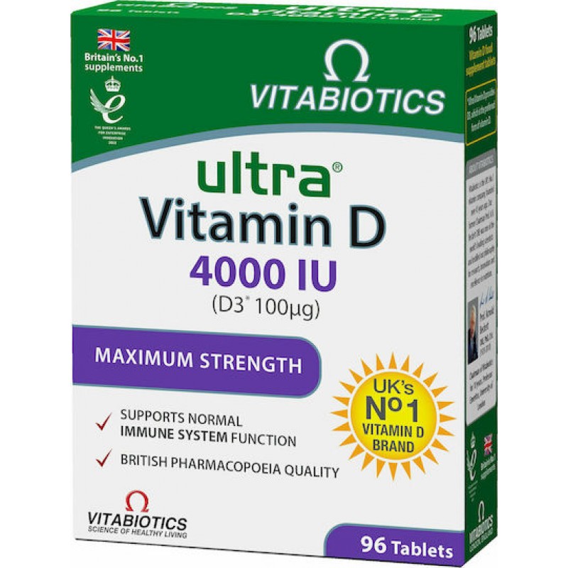 Vitabiotics Ultra Vitamin D3 4000 Iu 96 tabs
