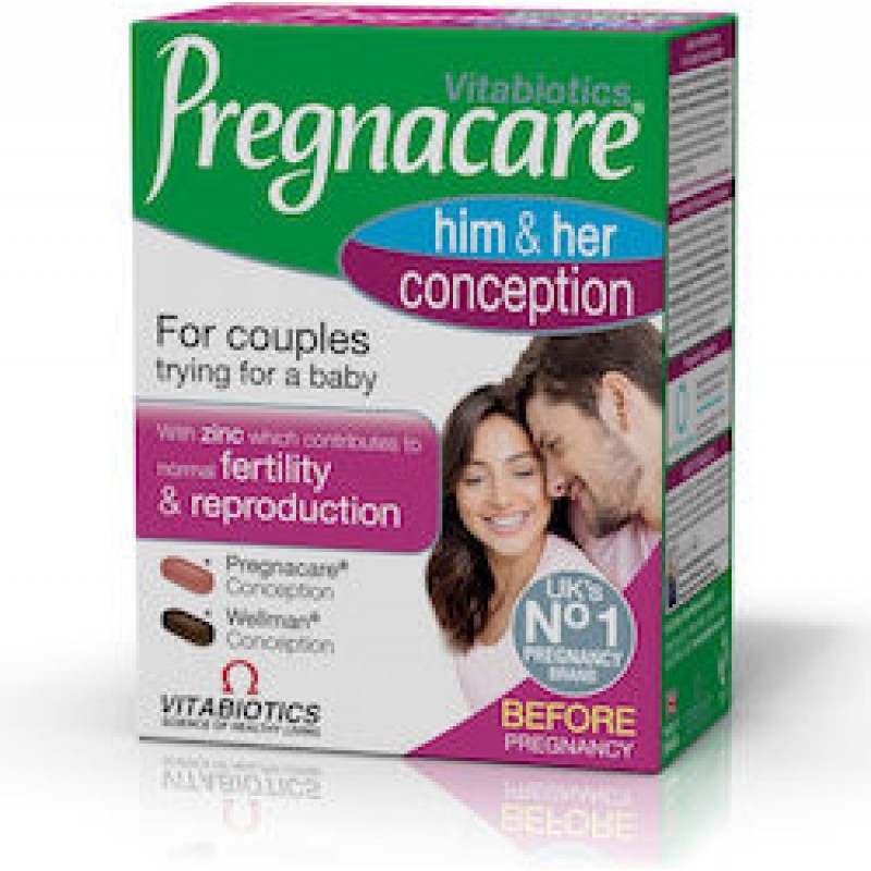 VITABIOTICS PREGNACARE HIS & HER CONCEPTION DUAL PACK 60'S