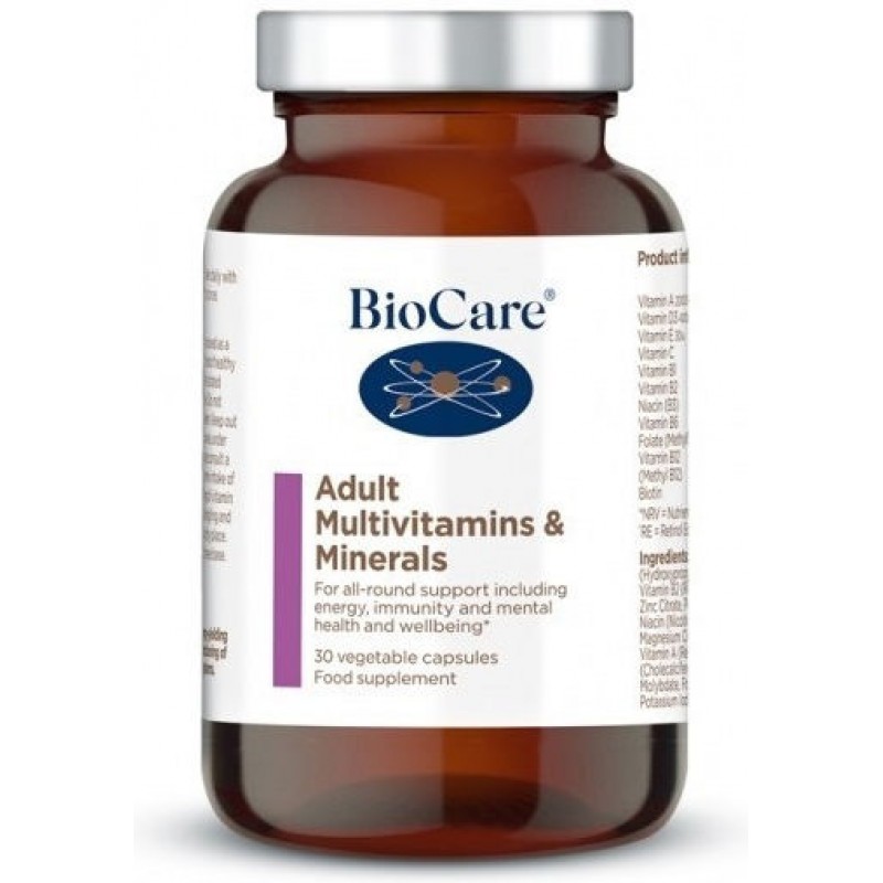BioCare Adult Multivitamins & Minerals Πολυβιταμίνη 30 Κάψουλες