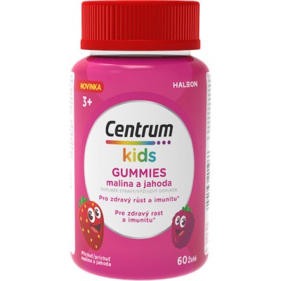 Centrum Ζελεδάκια με γεύση Φράουλας & Βατόμουρου για την υποστήριξη της υγιούς ανάπτυξης των παιδιών 60 μασώμενα ζελεδάκια