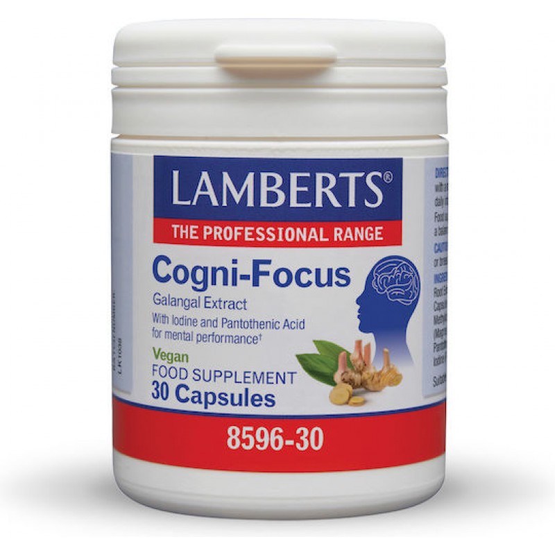 Lamberts Cogni-focus Galangal 30 κάψουλες Ginger
