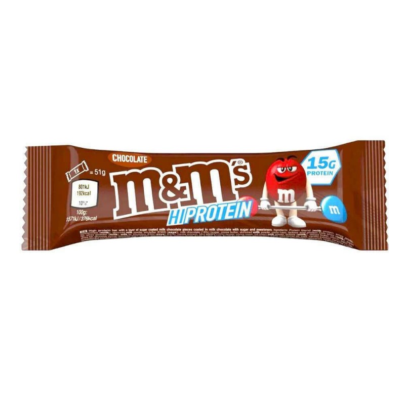 m&m's HiProtein Μπάρα με 15gr Πρωτεΐνης & Γεύση Σοκολάτα 51gr m&m's HiProtein Μπάρα με 15gr Πρωτεΐνης & Γεύση Σοκολάτα 51gr