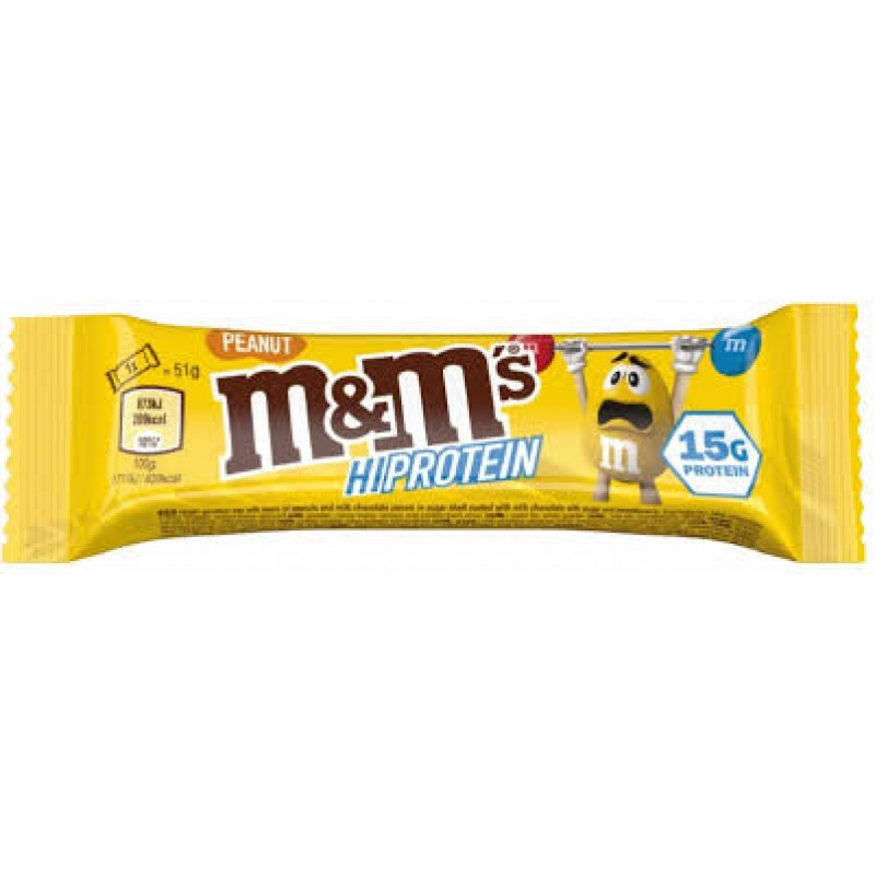 m&m's HiProtein Μπάρα με 15gr Πρωτεΐνης & Γεύση Peanut 51gr