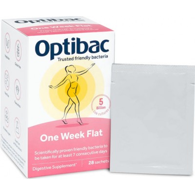 OptiBac One Week Flat Συμπλήρωμα με Προβιοτικά & Πρεβιοτικά 28 φακελίσκοι 64 4.3 64