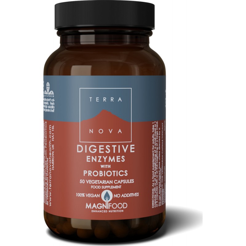 Terranova Digestive Enzymes with Probiotics 50 capsules