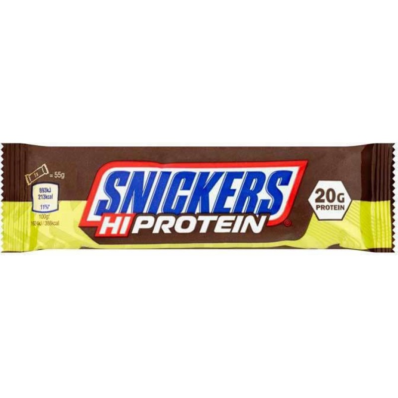 Snickers HiProtein Μπάρα με 20% Πρωτεΐνη & Γεύση Chocolate Peanut Caramel 55gr