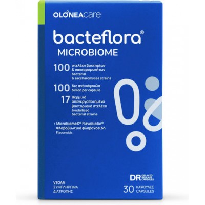 Olonea Bacteflora Microbiome Συμπλήρωμα με Προβιοτικά & Πρεβιοτικά 30 φυτικές κάψουλες