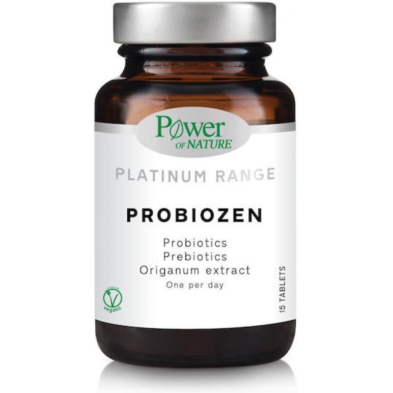  Power Of Nature Platinum Range Probiozen Συμπλήρωμα με Προβιοτικά & Πρεβιοτικά 15 ταμπλέτες