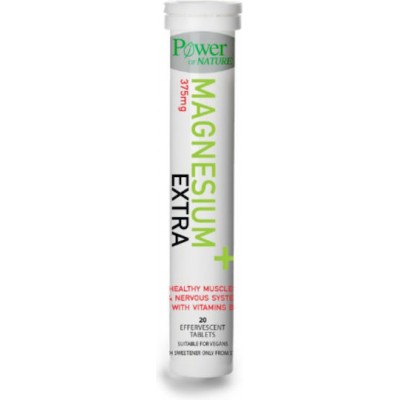 Power Health Magnesium+ 375mg με Βιταμίνη B6 20 αναβράζοντα δισκία Λεμόνι-λάιμ