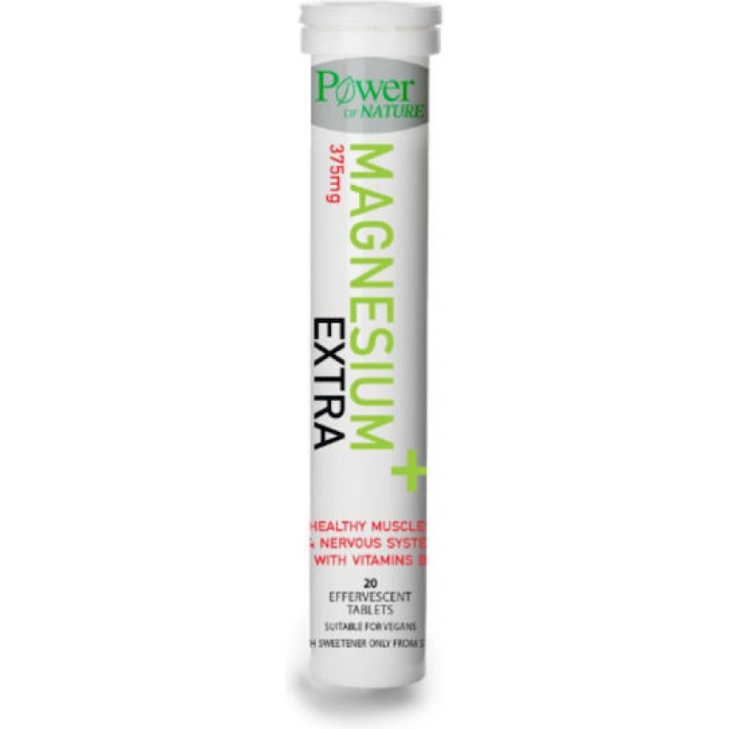 Power Health Magnesium+ 375mg με Βιταμίνη B6 20 αναβράζοντα δισκία Λεμόνι-λάιμ