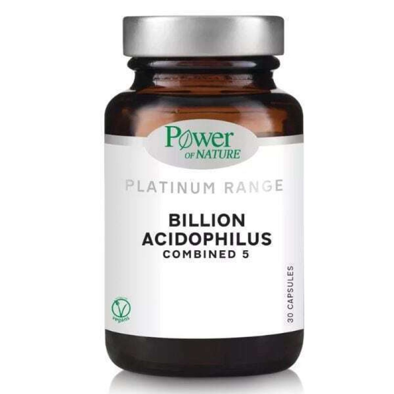 Power Of Nature Platinum Range Billion Acidophilus Combined 5 Προβιοτικά 30 κάψουλες Power Of Nature Platinum Range Billion Acidophilus Combined 5 Προβιοτικά 30 κάψουλες