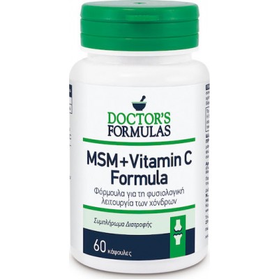 Doctor's Formulas Msm + Vitamin C Συμπλήρωμα για την Υγεία Αρθρώσεων & Οστών 60 κάψουλες