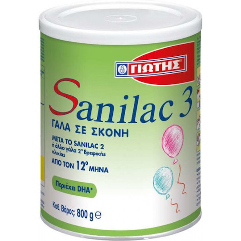 Γιώτης Γάλα σε Σκόνη Sanilac 3 για 12+ Μηνών 800gr
