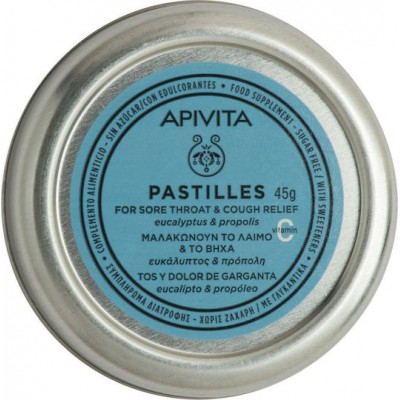 Apivita Pastilles Χωρίς Ζάχαρη Ευκάλυπτος & Πρόπολη 45gr