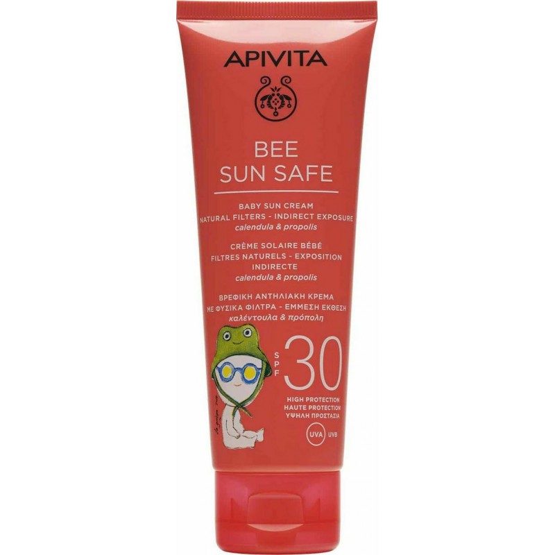 Apivita Bee Sun Safe Baby Παιδική & Βρεφική Αντηλιακή Κρέμα Προσώπου & Σώματος SPF30 100ml