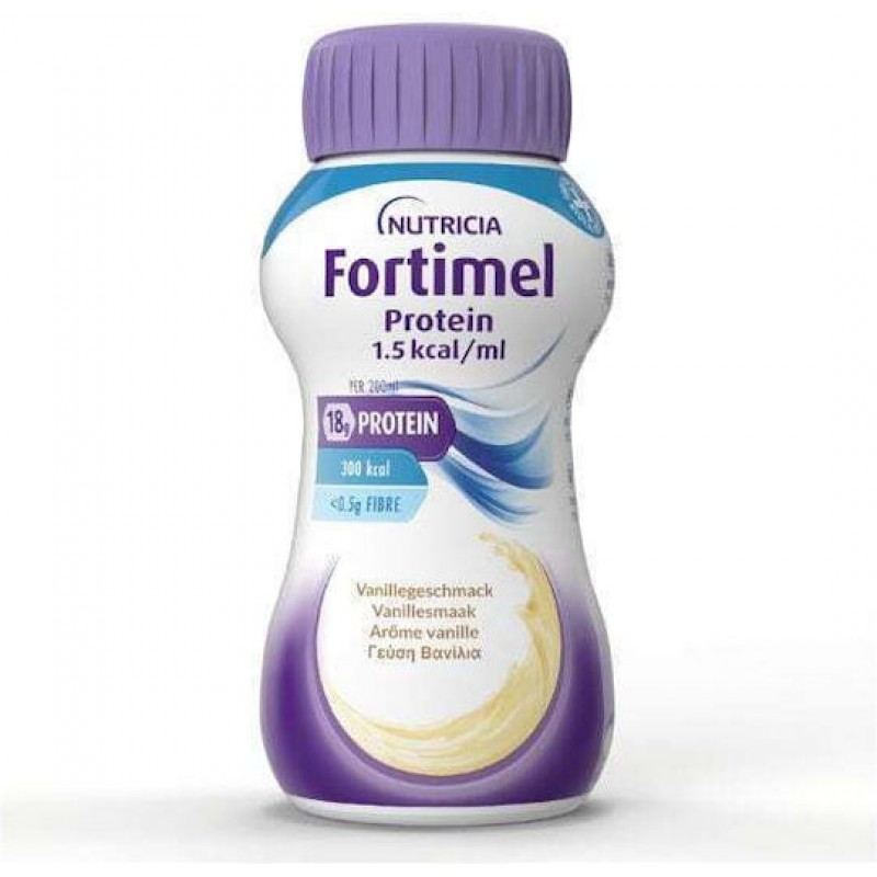 Nutricia Fortimel Protein 1.5 kcal Ειδικό Συμπλήρωμα Διατροφής 4 x 200ml Βανίλια