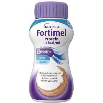 Nutricia Fortimel Protein 1.5kcal Ειδικό Συμπλήρωμα Διατροφής 4 x 200ml Σοκολάτα