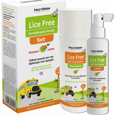 Frezyderm Lice Free Αντιφθειρικό Σετ με Χτενάκι, Σαμπουάν & Λοσιόν σε Spray για Αντιμετώπιση των Ψειρών 3τμχ