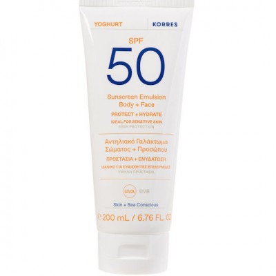 Korres Yoghurt Αντηλιακό Προσώπου & Σώματος SPF50 200ml