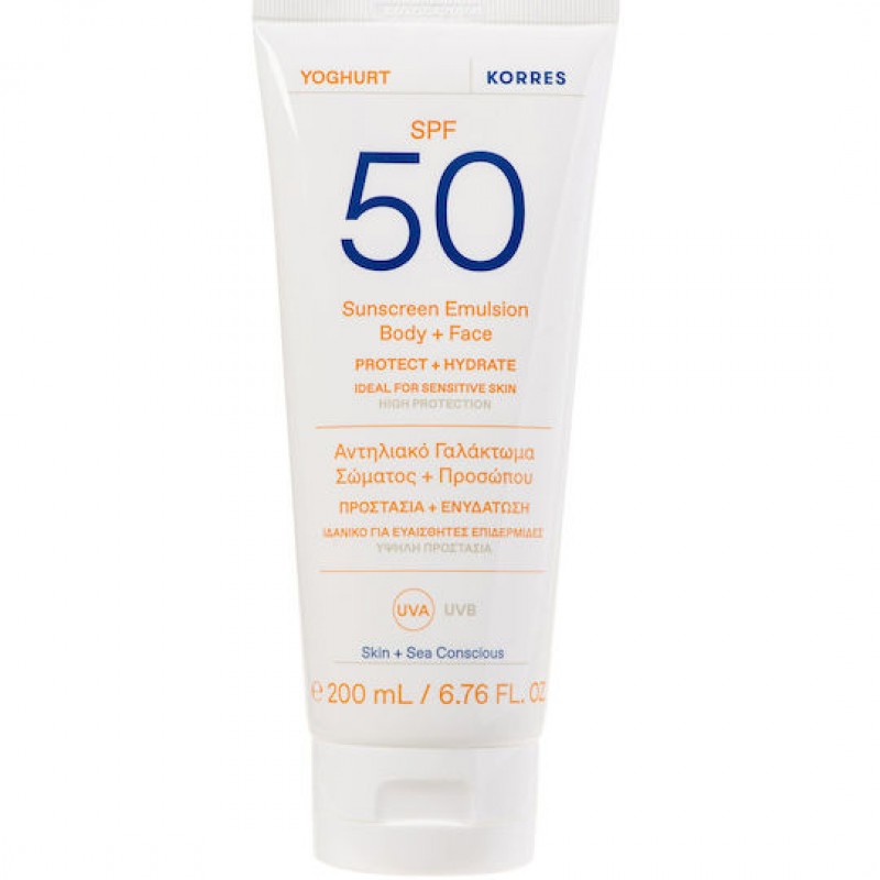 Korres Yoghurt Αντηλιακό Προσώπου & Σώματος SPF50 200ml
