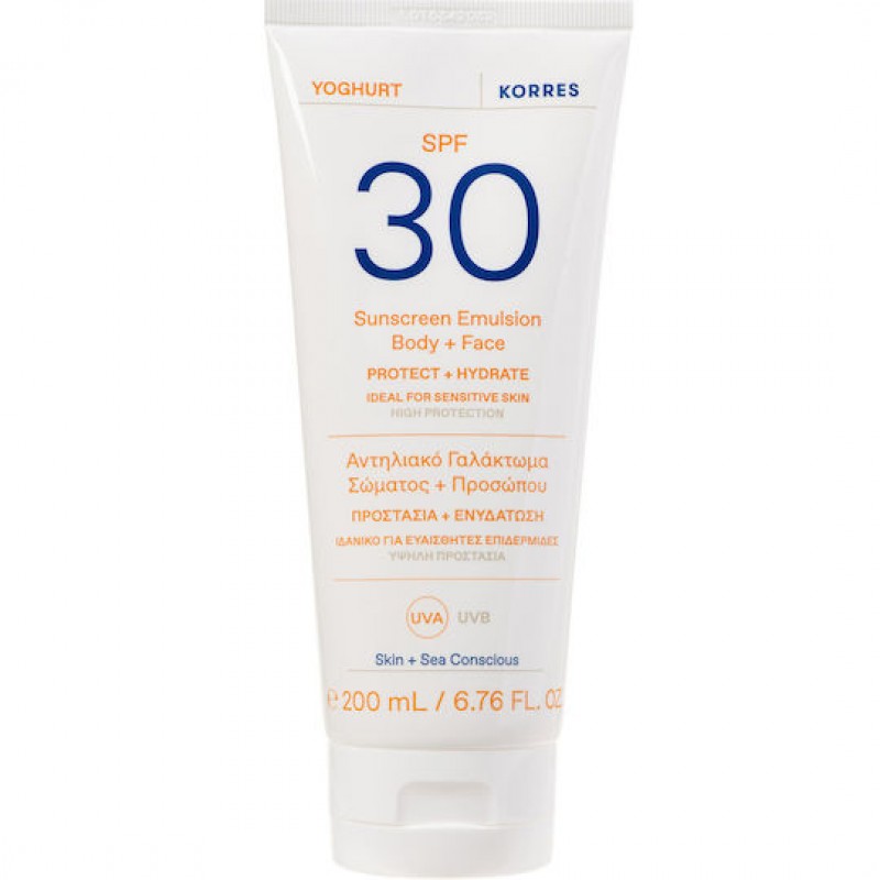 Korres Yoghurt Αντηλιακό Προσώπου & Σώματος SPF30 200ml