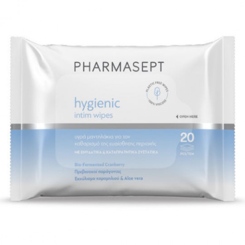 Pharmasept Hygienic Intim Wipes Μαντηλάκια Καθαρισμού με Χαμομήλι & Πρεβιοτικά Pharmasept Hygienic Intim Wipes Μαντηλάκια Καθαρισμού με Χαμομήλι & Πρεβιοτικά