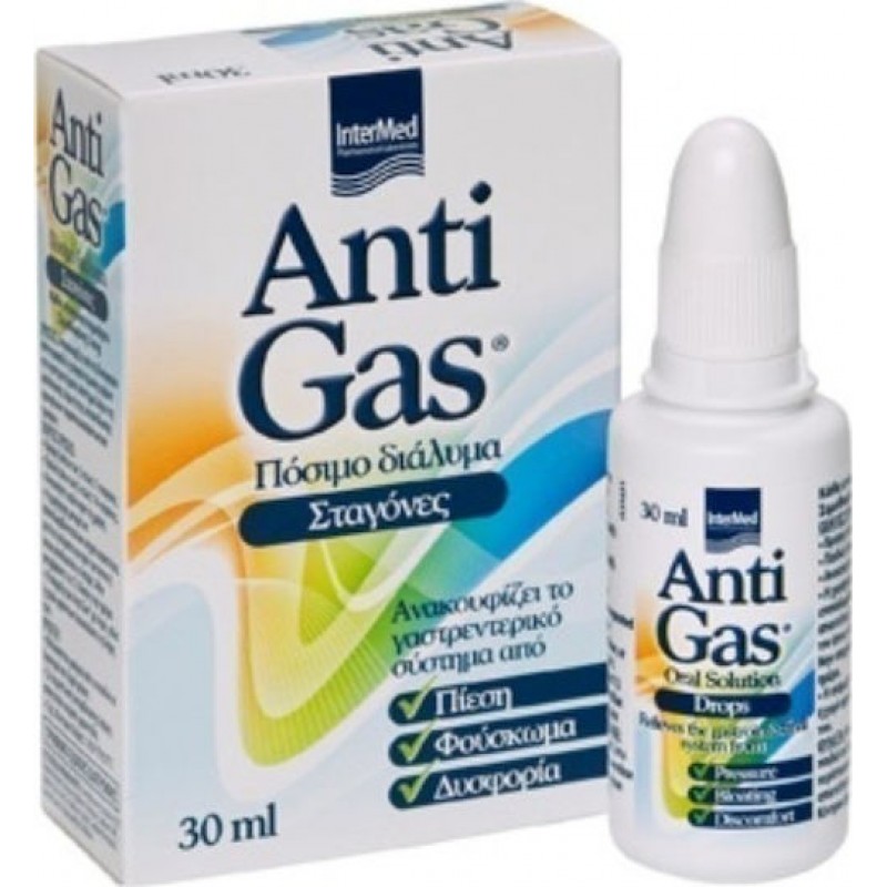 InterMed AntiGas Ειδικό Συμπλήρωμα Διατροφής 30ml Λεμόνι InterMed AntiGas Ειδικό Συμπλήρωμα Διατροφής 30ml Λεμόνι