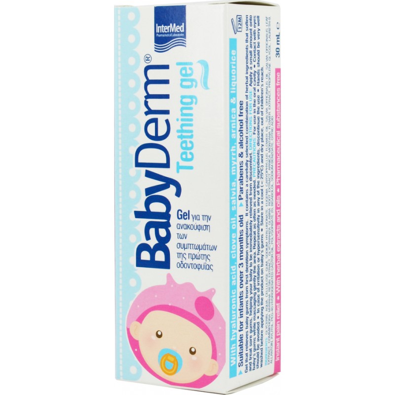 InterMed Babyderm Teething Gel Προϊόν για Ανακούφιση Ούλων 30ml 3m+