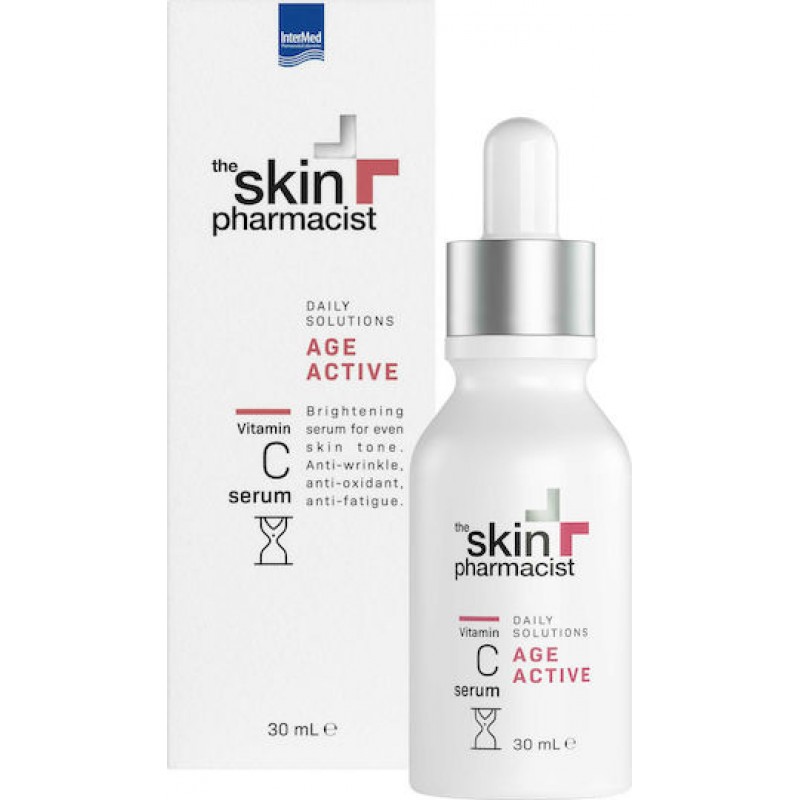 InterMed The Skin Pharmacist Αge Active Vitamin C Ενυδατικό & Αντιγηραντικό Serum Προσώπου με Βιταμίνη C & Βιταμίνη E για Λάμψη & Πανάδες 30ml