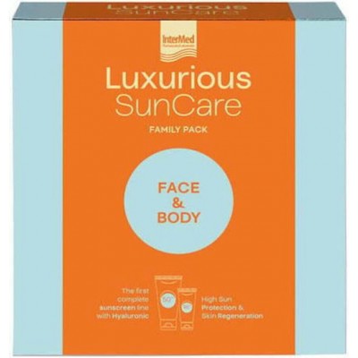 InterMed Luxurious Suncare Family Pack Σετ με Αντηλιακό Προσώπου & Αντηλιακό Σώματος SPF50 2τμχ
