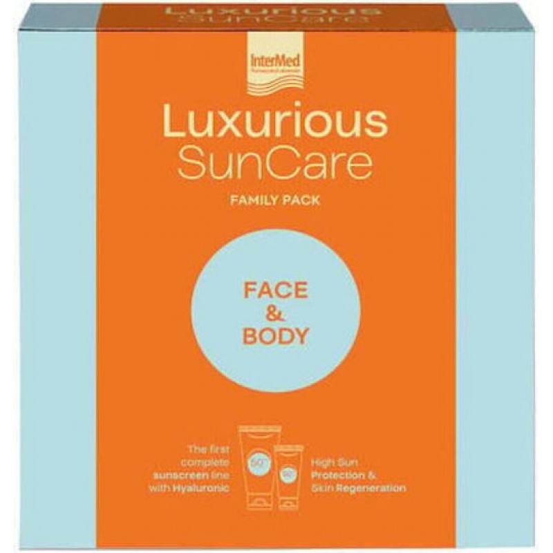 InterMed Luxurious Suncare Family Pack Σετ με Αντηλιακό Προσώπου & Αντηλιακό Σώματος SPF50 2τμχ