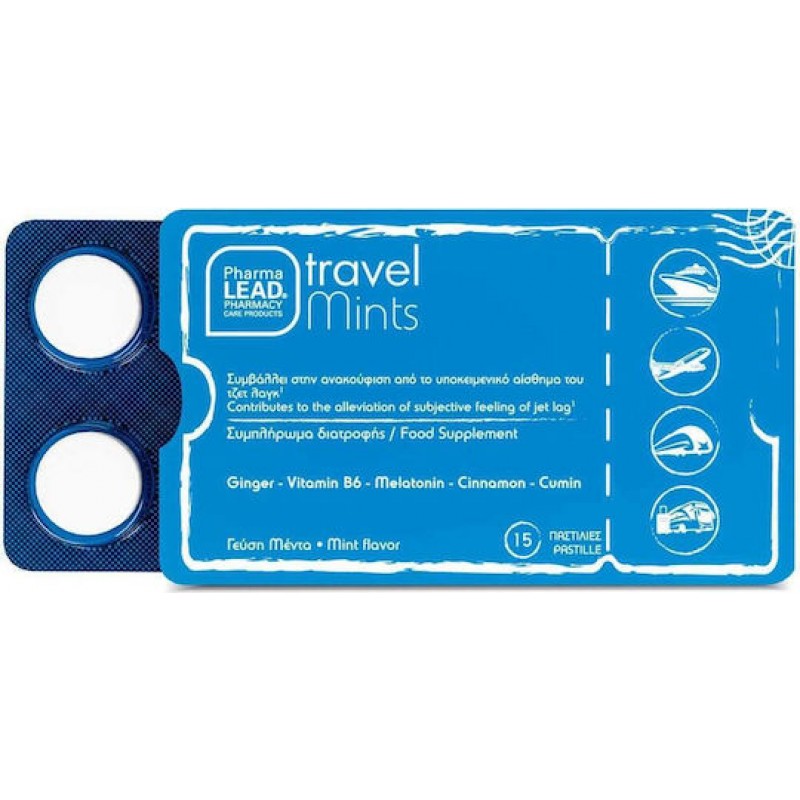 Pharmalead Travel Mints Συμπλήρωμα για τον Ύπνο 15 παστίλιες Μέντα Pharmalead Travel Mints Συμπλήρωμα για τον Ύπνο 15 παστίλιες Μέντα