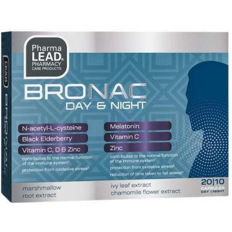 Pharmalead Bronac Day & Night Συμπλήρωμα για τον Ύπνο 30 κάψουλες Pharmalead Bronac Day & Night Συμπλήρωμα για τον Ύπνο 30 κάψουλες