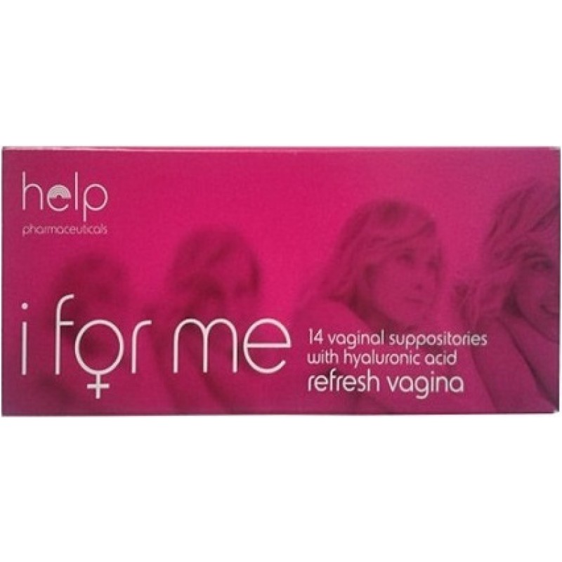Help I For Me Vaginal Suppositories 14τμχ Κολπικά Υπόθετα Ενυδάτωσης 5mg με Υαλουρονικό & Αλόη 14τμχ