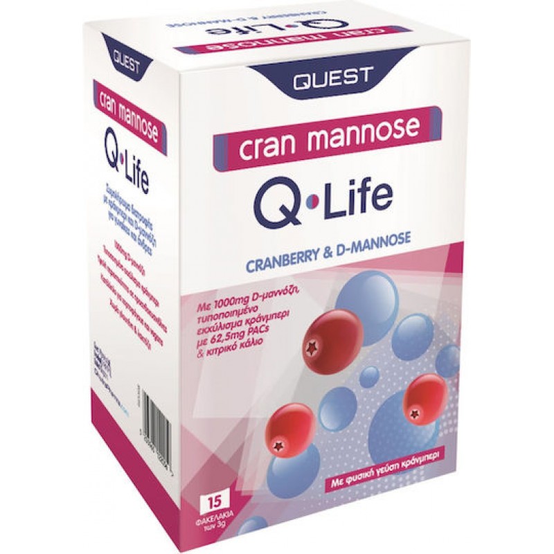 Quest Cran Mannose 15 x 3gr Cranberry Quest Cran Mannose 15 x 3gr Cranberry