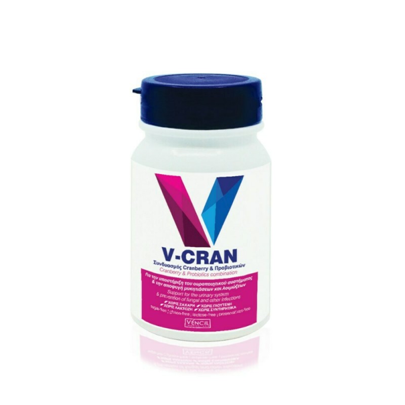 Vencil V-Cran Cranberry & Προβιοτικά 60 κάψουλες