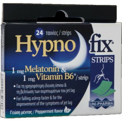UNI-PHARMA Hypno Fix Strips 24 Υπογλώσσια Δισκία