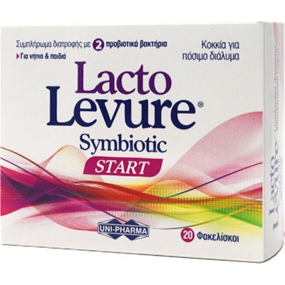 UNI-PHARMA Lacto Levure Symbiotic Start Συμπλήρωμα με Προβιοτικά για Παιδιά 20 φακελίσκοι