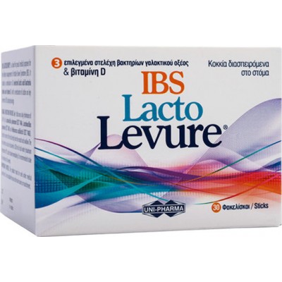 UNI-PHARMA Lacto Levure IBS Συμπλήρωμα με Προβιοτικά 30 φακελίσκοι Raspberry