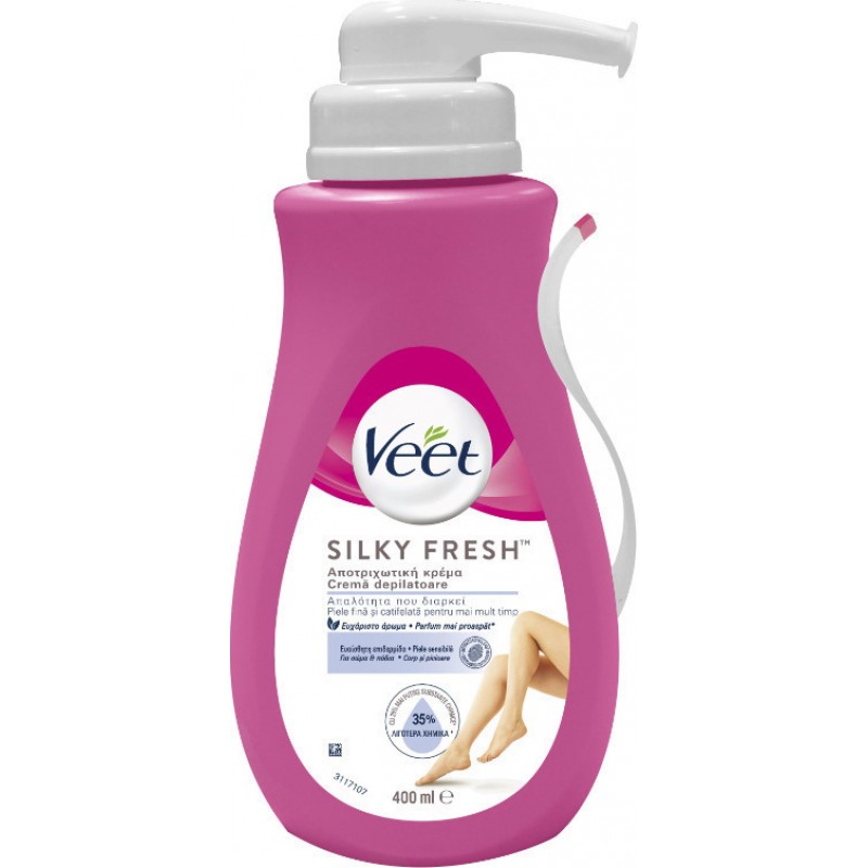 Veet Silky Fresh Κρέμα Αποτρίχωσης Σώματος για Ευαίσθητες Επιδερμίδες 400ml