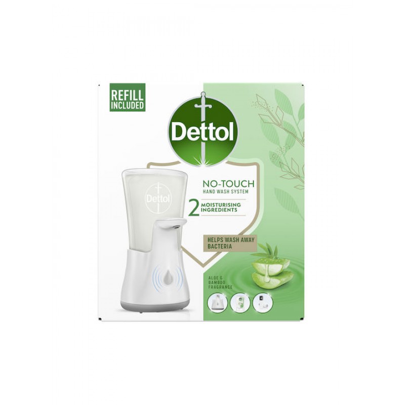 Dettol No-touch Αυτόματη Συσκευή Κρεμοσάπουνου & Ανταλλακτικό Aloe Vera 250ml