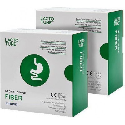Lactotune Fiber Συμπλήρωμα με Προβιοτικά & Πρεβιοτικά 2 x 14 φακελίσκοι Πορτοκάλι