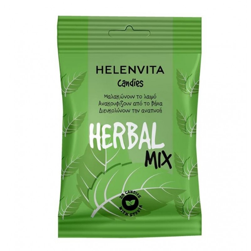 Helenvita Candies Πράσινο Τσάι Καραμέλες Πράσινο Τσάι 60gr 20τμχ