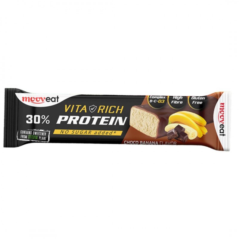 Mooveat Vita Rich Μπάρα με 30% Πρωτεΐνη & Γεύση Choco Banana 60gr Mooveat Vita Rich Μπάρα με 30% Πρωτεΐνη & Γεύση Choco Banana 60gr