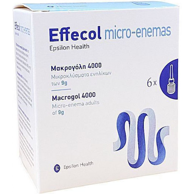 Epsilon Health Micro-Enemas Macrogol 4000 6 x 9gr Epsilon Health Micro-Enemas Macrogol 4000 6 x 9gr