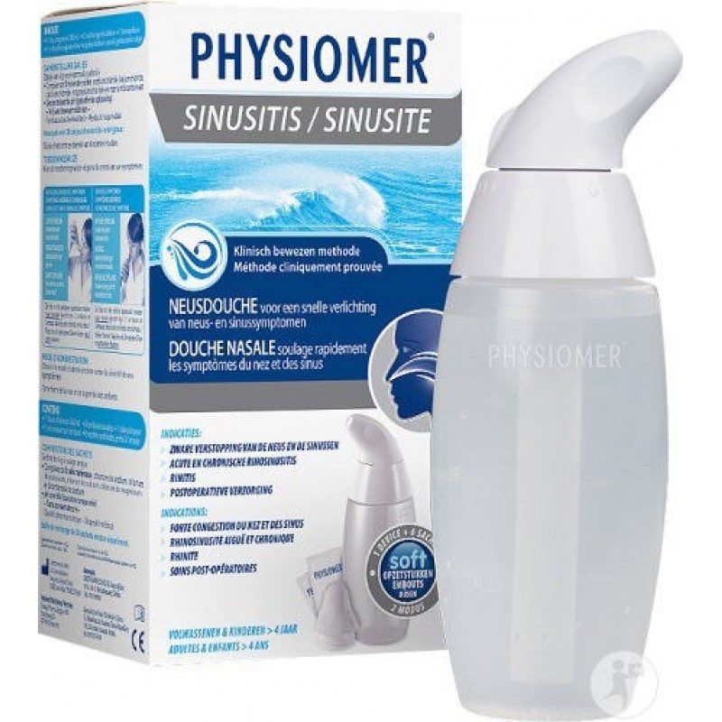 PHYSIOMER Σύστημα Ρινικών πλύσεων + 6 φακελάκια PHYSIOMER Σύστημα Ρινικών πλύσεων + 6 φακελάκια